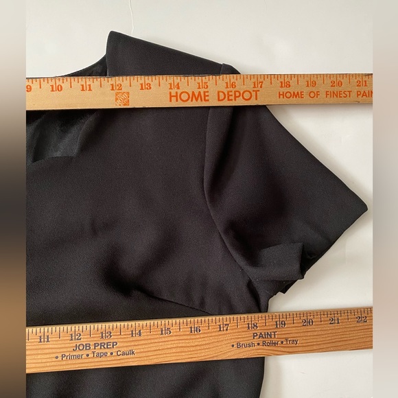 Vintage Nina Piccalino Black Short Sleeve Sparkle Dots Sheath Formal Party Dress - Picture 7 of 12